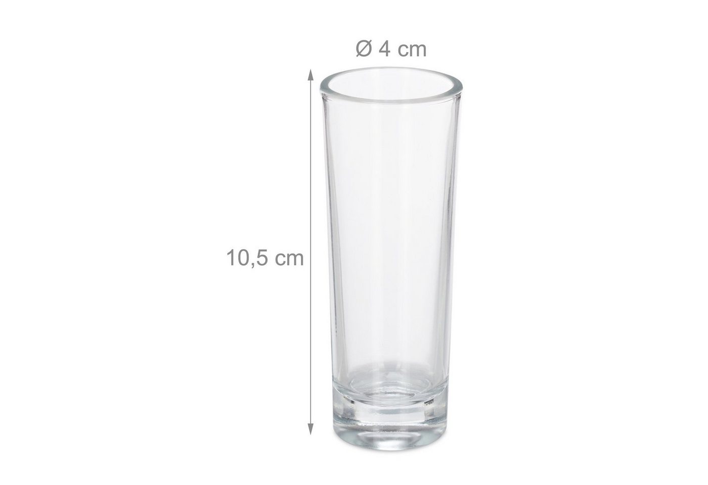 relaxdays Schnapsglas Schnapsgläser im 6er Set, 6-tlg., Glas – Bild 4 von 5