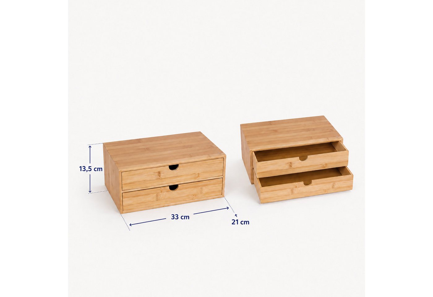 relaxdays Schubladenbox Bambus, (1-St), C – Bild 4 von 5