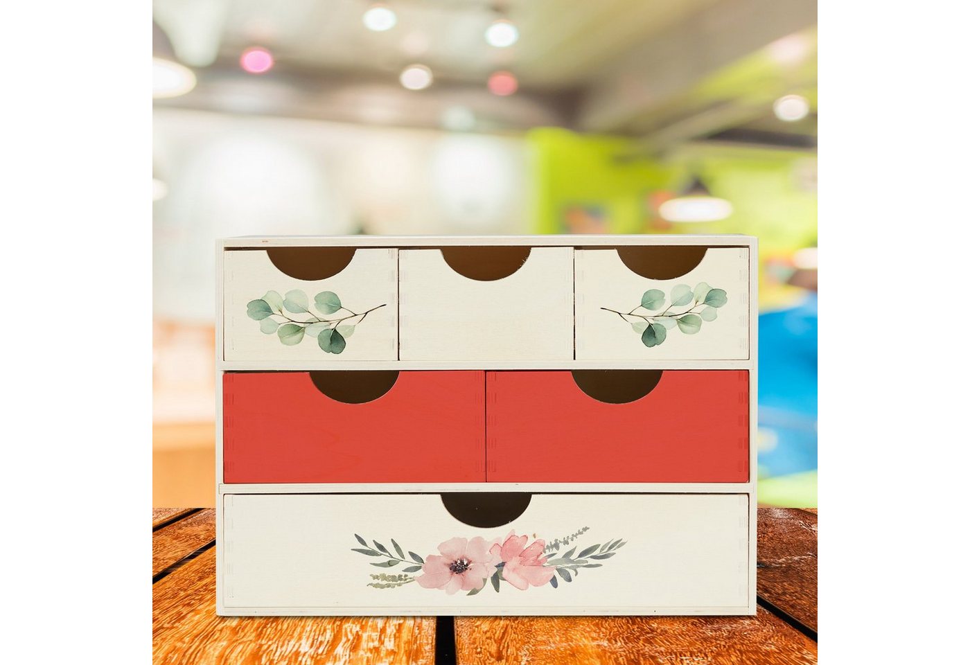 relaxdays Schubladenbox Holz, (1-St) – Bild 5 von 5