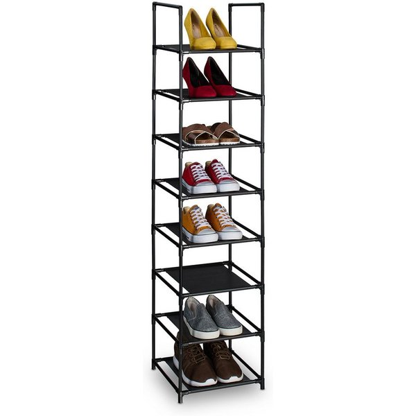 relaxdays Schuhregal schmal, 1-tlg., 8 Ebenen