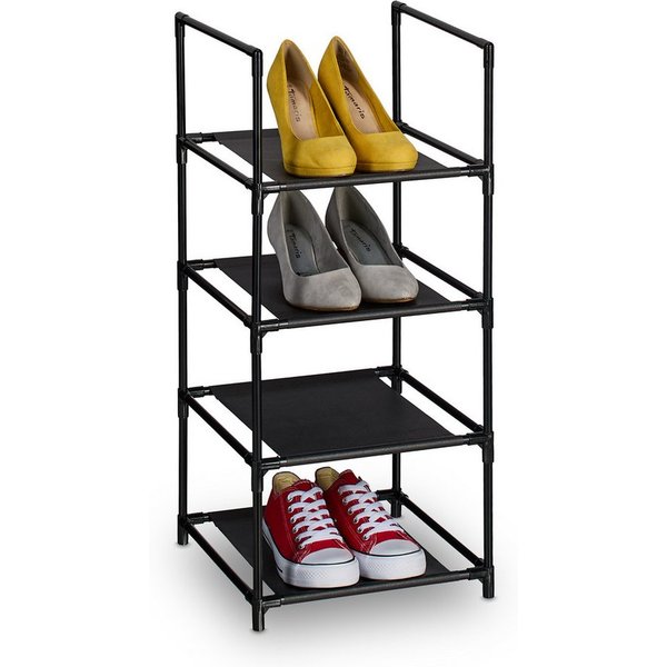 relaxdays Schuhregal schmal, 1-tlg., 4 Ebenen
