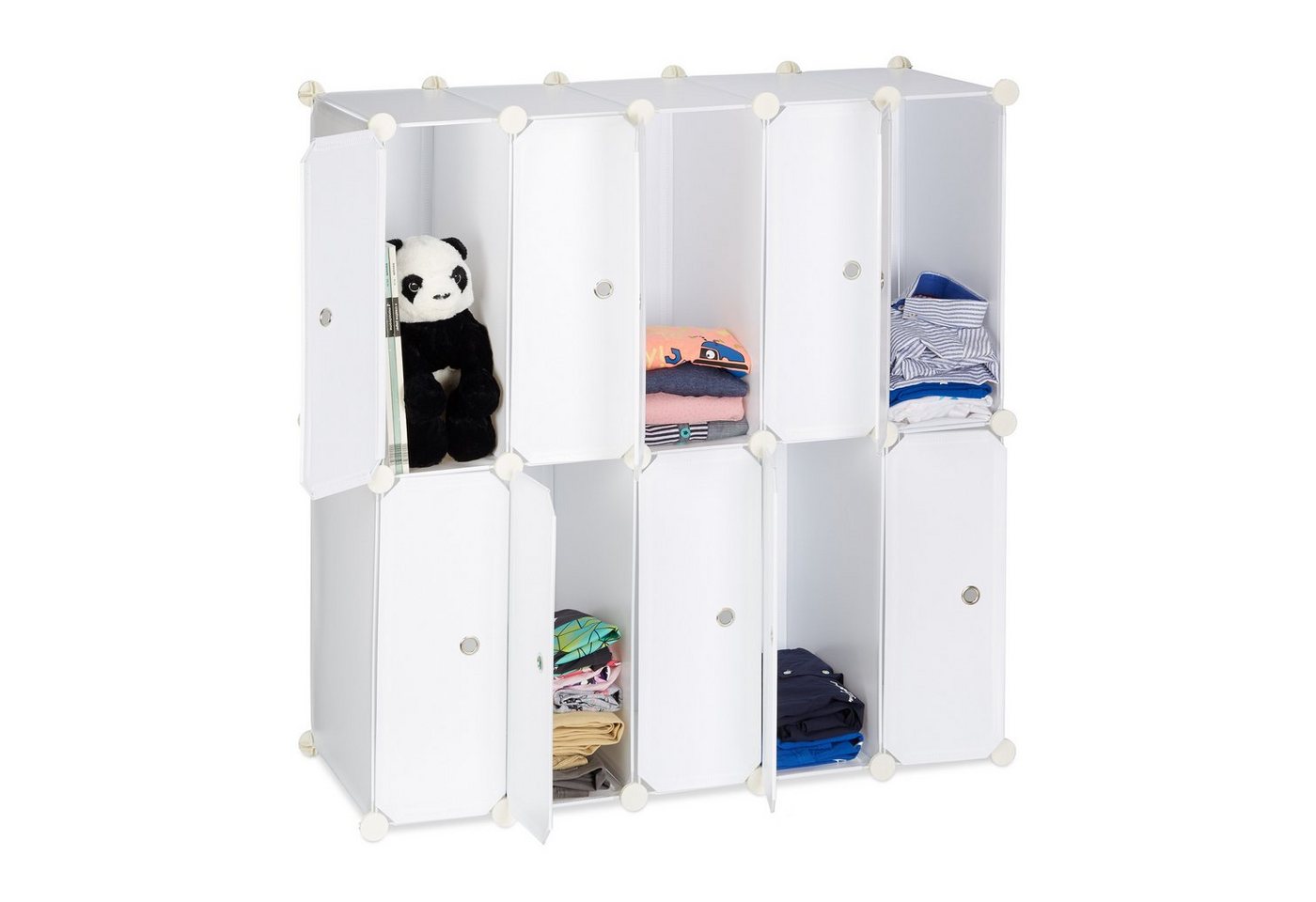 relaxdays Schuhschrank mit 10 Fächern (85-St) weiß – Bild 3 von 5