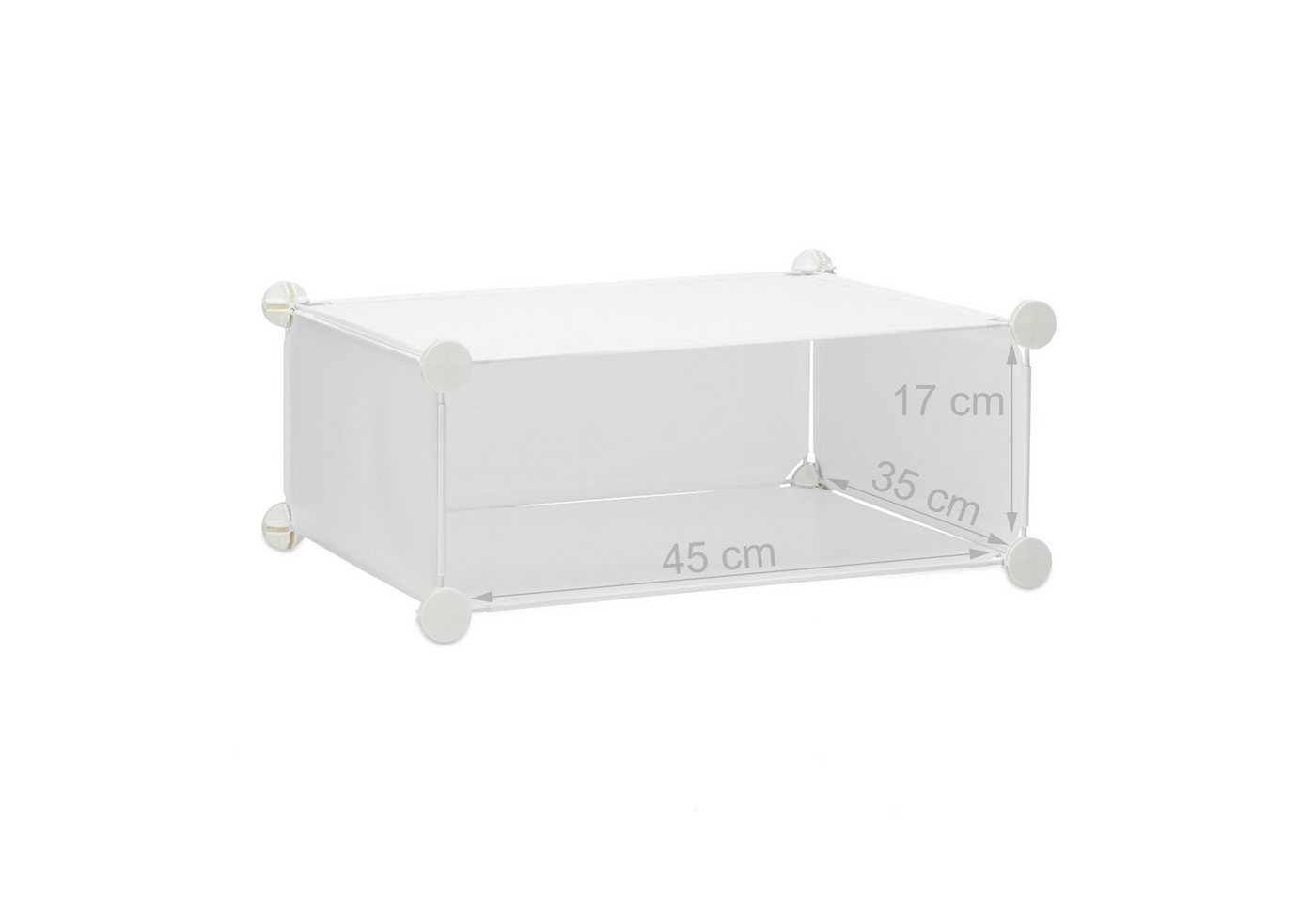 relaxdays Schuhschrank mit 10 Fächern (85-St) weiß – Bild 5 von 5