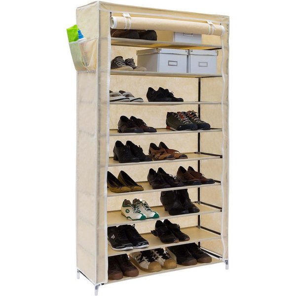 relaxdays Schuhschrank VALENTIN hoch Beige
