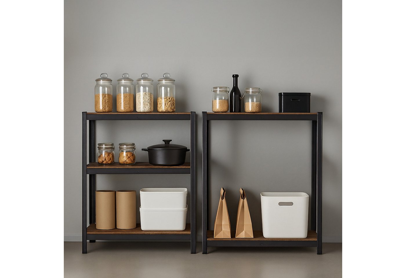 relaxdays Schwerlastregal Industrial Schwerlastregal 180x60x30 cm, 1-tlg. – Bild 3 von 5