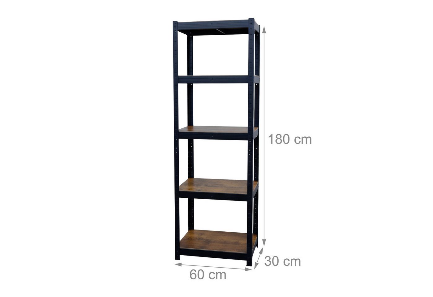 relaxdays Schwerlastregal Industrial Schwerlastregal 180x60x30 cm, 1-tlg. – Bild 4 von 5