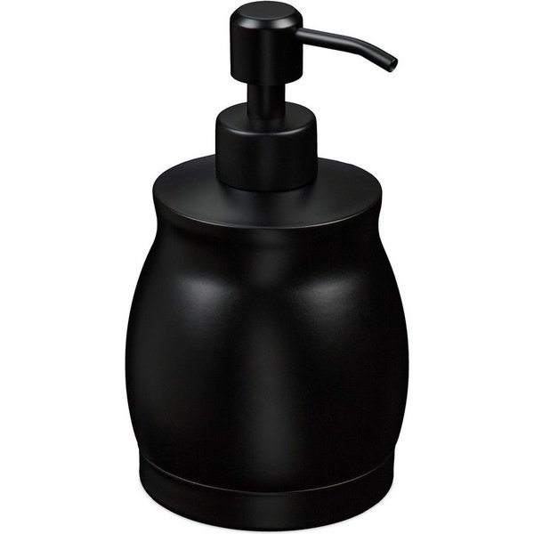 relaxdays Seifenspender Edelstahl 390 ml, (1-tlg), schwarz
