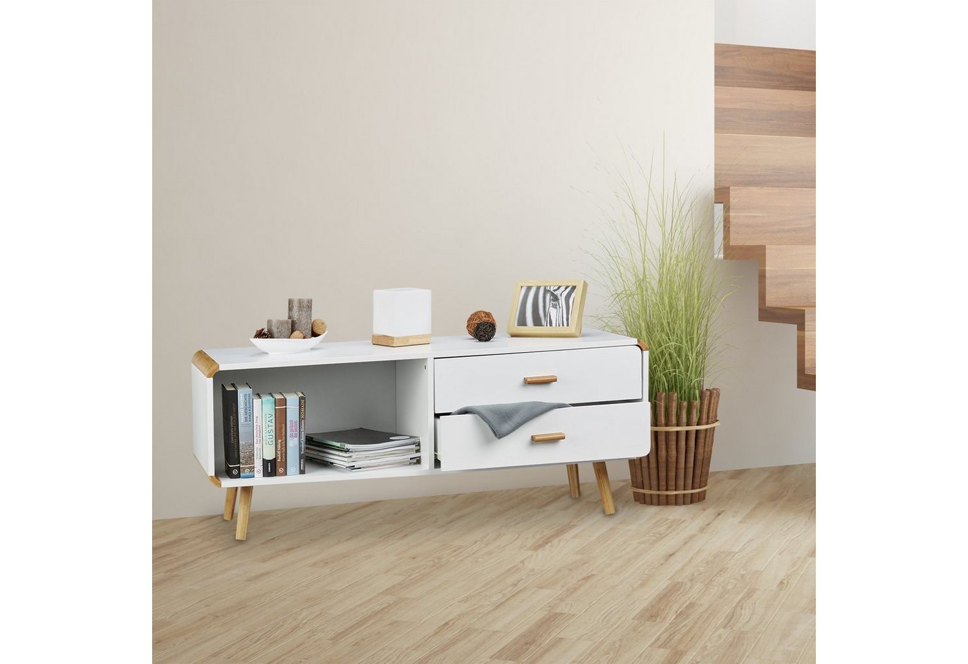 relaxdays Sideboard mit abgerundeten Ecken (1 St) – Bild 3 von 5