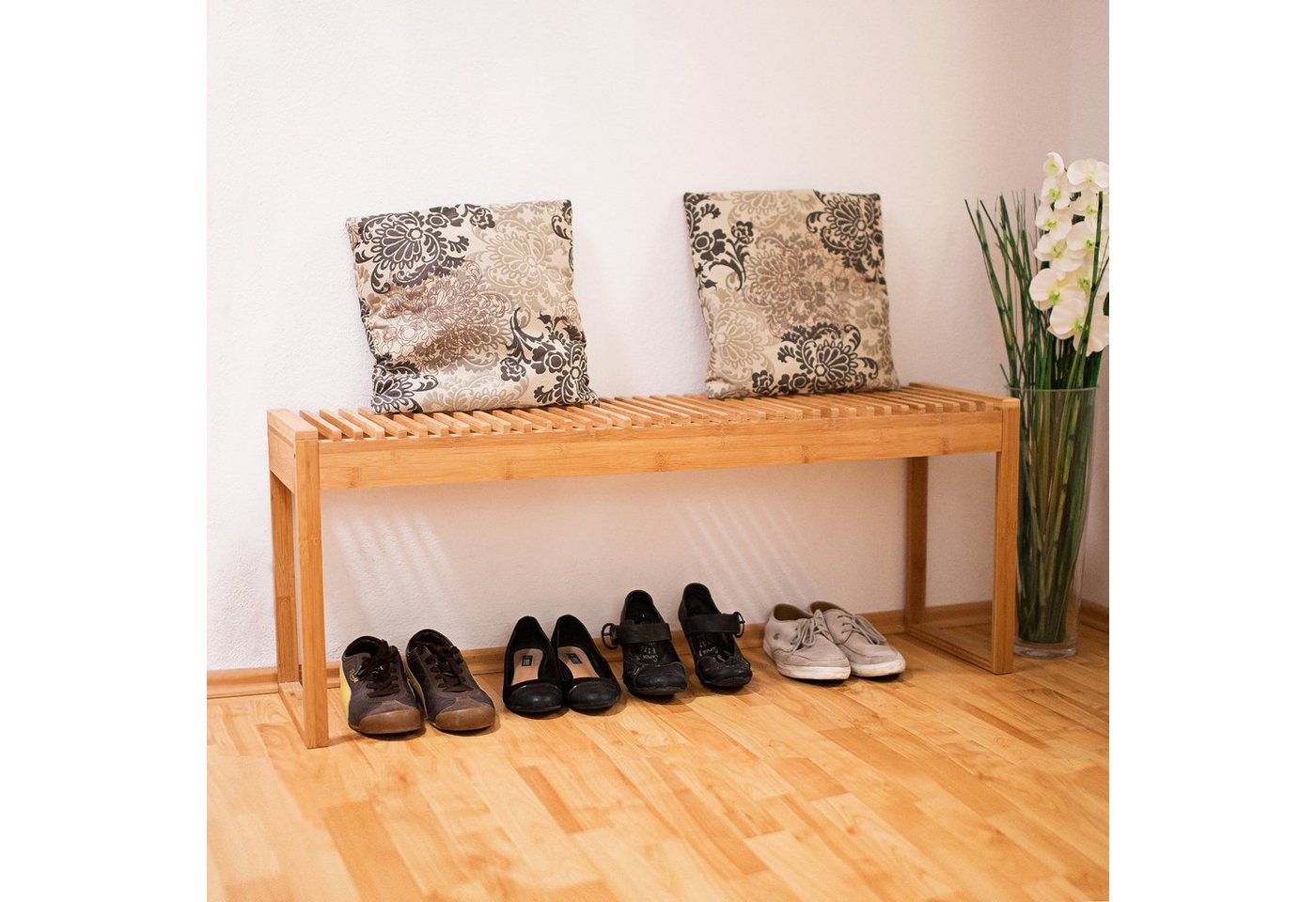 relaxdays Sitzbank aus Bambus (1-St) – Bild 2 von 5