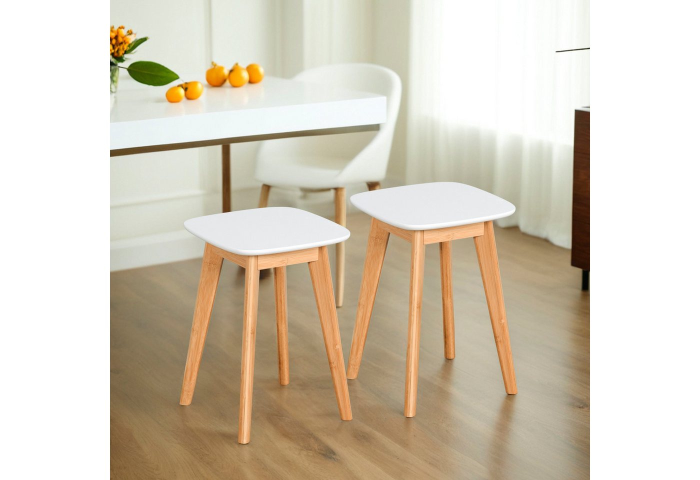 relaxdays Sitzhocker Esszimmerhocker im 2er Set (2er Set, 2 St) – Bild 3 von 5