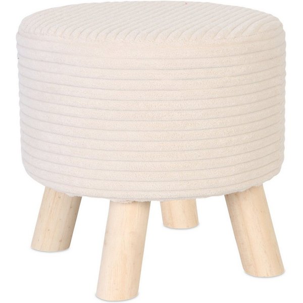 relaxdays Sitzhocker Hocker Cord (1 St), Beige