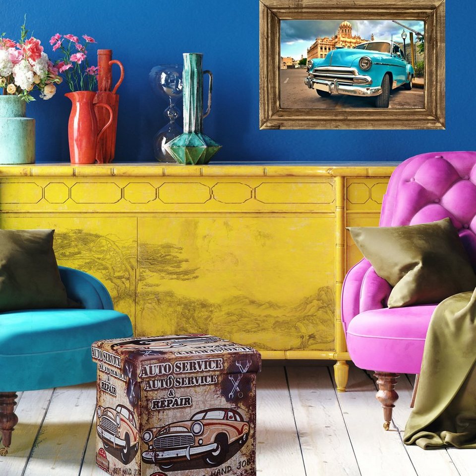 relaxdays Sitzhocker mit Stauraum Trendmotiv (3 St), New York – Bild 3 von 5