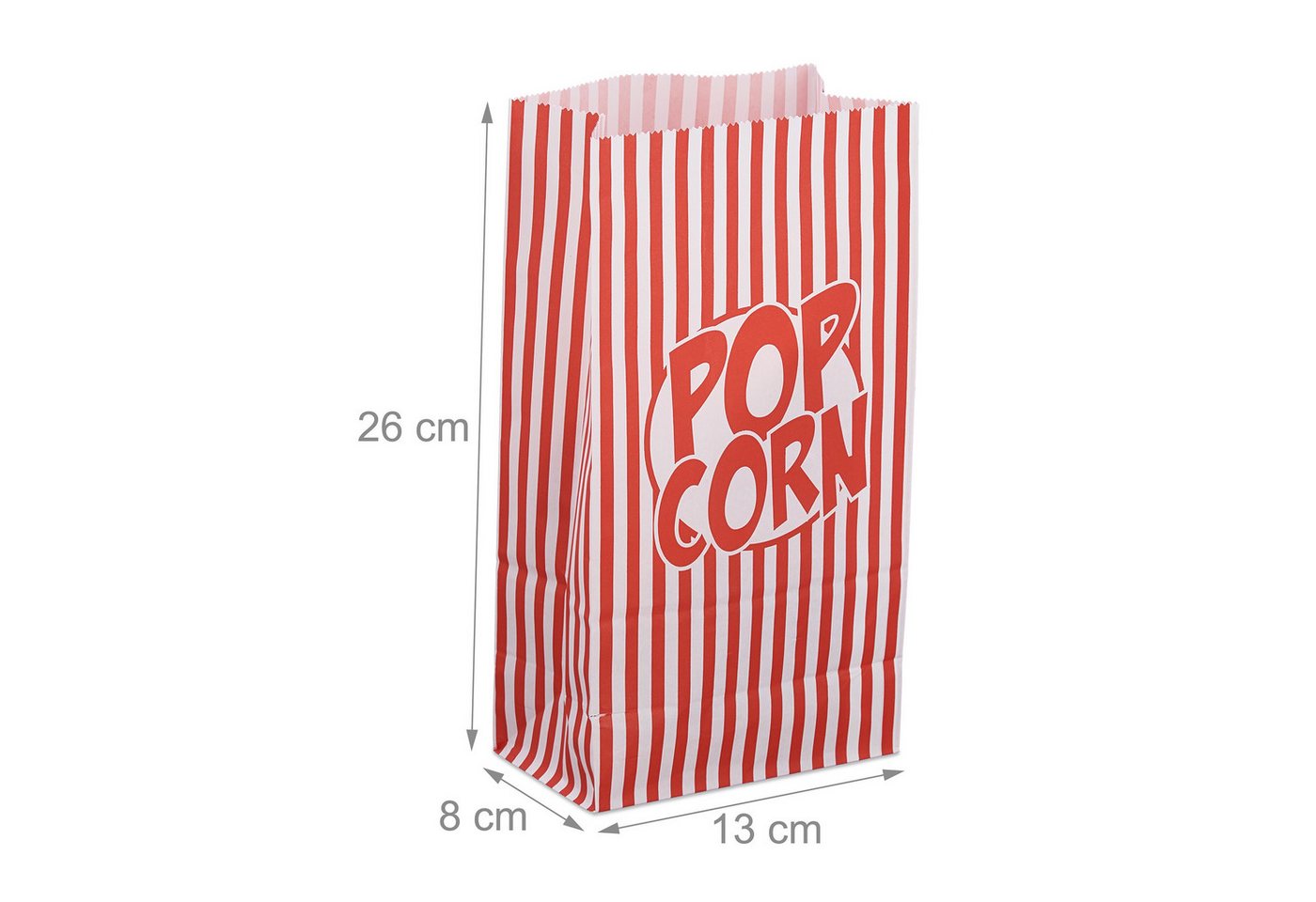 relaxdays Snackschale Retro Popcorntüten 100er Set, Papier, (100-tlg) – Bild 4 von 5