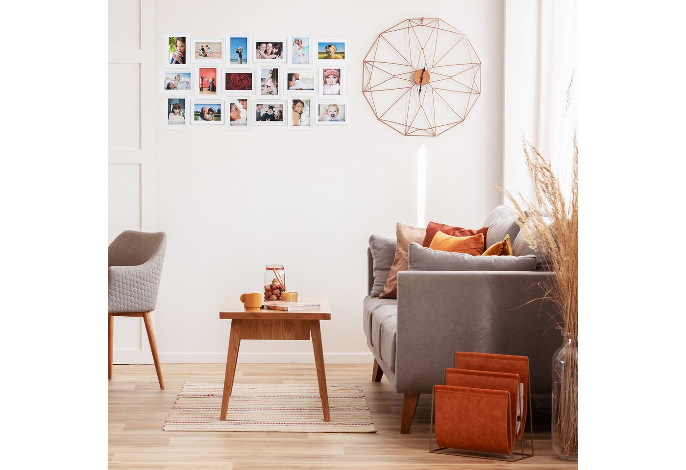 relaxdays Staffelbilderrahmen Bilderrahmen Collagen 18 Bilder, für 18 Bilder (18 St), schwarz – Bild 3 von 5