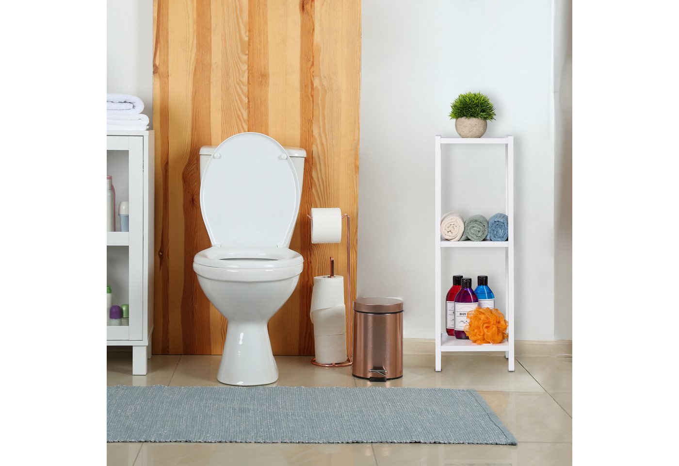 relaxdays Standregal Kleines Standregal mit 3 Ablagen, 1-tlg. – Bild 2 von 5