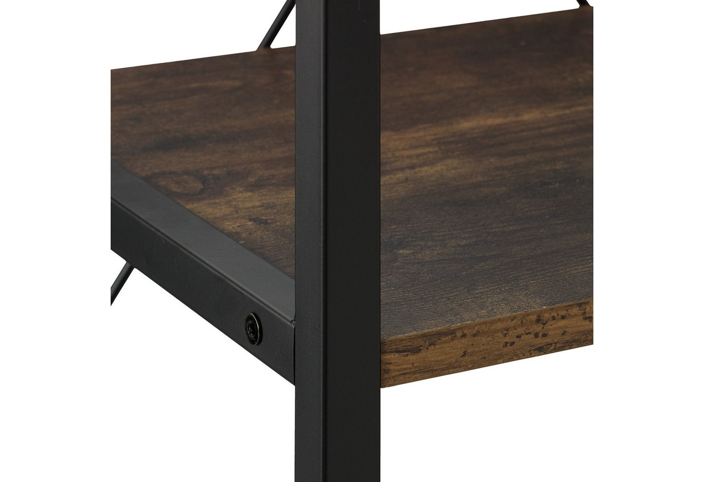 relaxdays Standregal mit 6 Ebenen, 1-tlg., Industrial-Schwarz – Bild 5 von 5