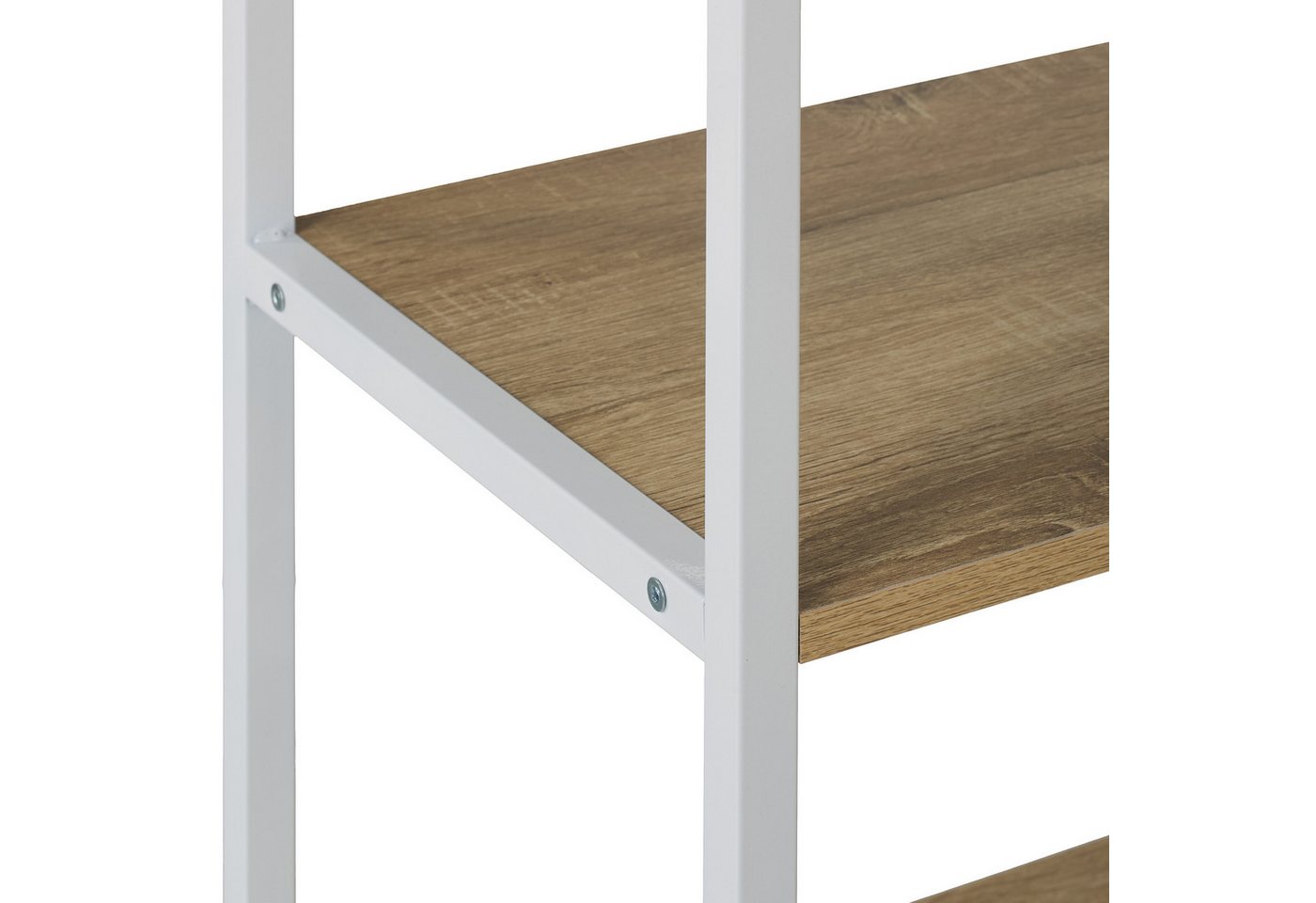 relaxdays Standregal mit 6 Ebenen, 1-tlg., Holzoptik-Weiß – Bild 5 von 5