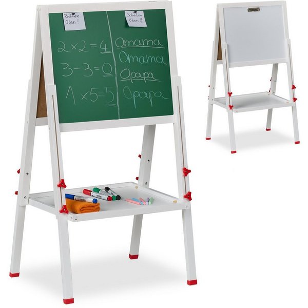 relaxdays Standtafel Kinderstandtafel mit Whiteboard, (1-tlg)