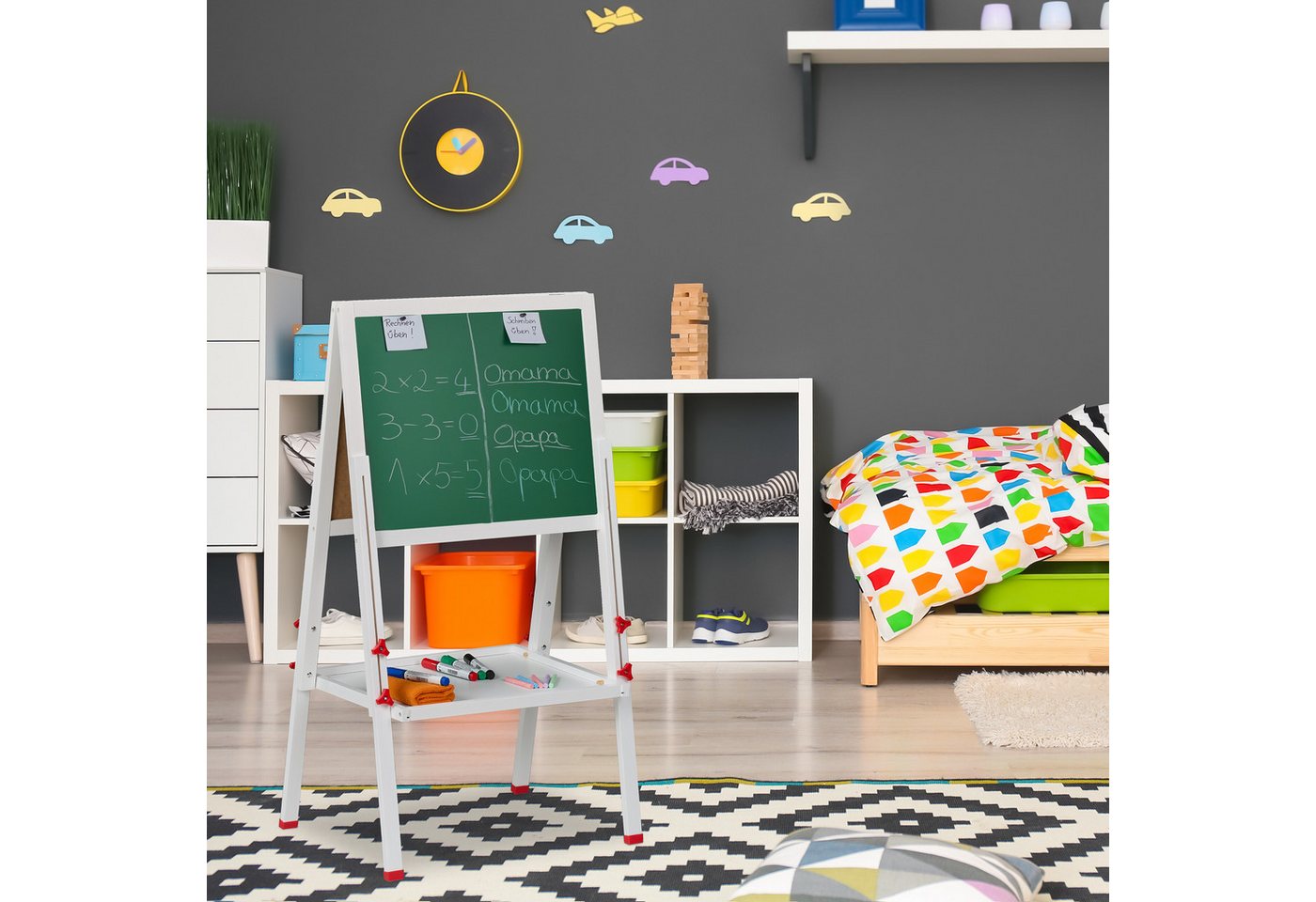 relaxdays Standtafel Kinderstandtafel mit Whiteboard, (1-tlg) – Bild 3 von 5