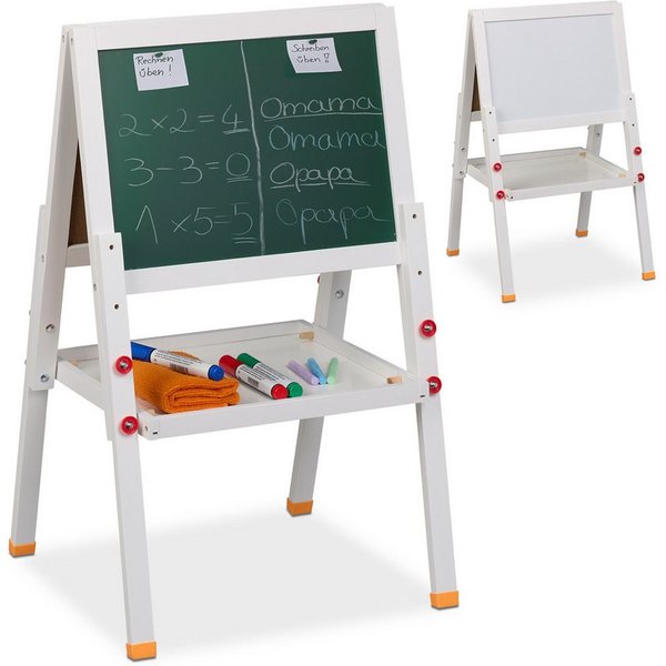 relaxdays Standtafel Kinderstandtafel mit Whiteboard, (1-tlg)