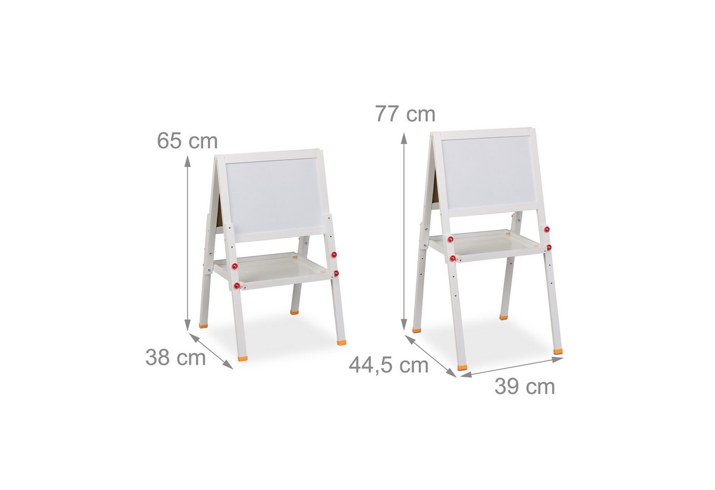 relaxdays Standtafel Kinderstandtafel mit Whiteboard, (1-tlg) – Bild 4 von 5