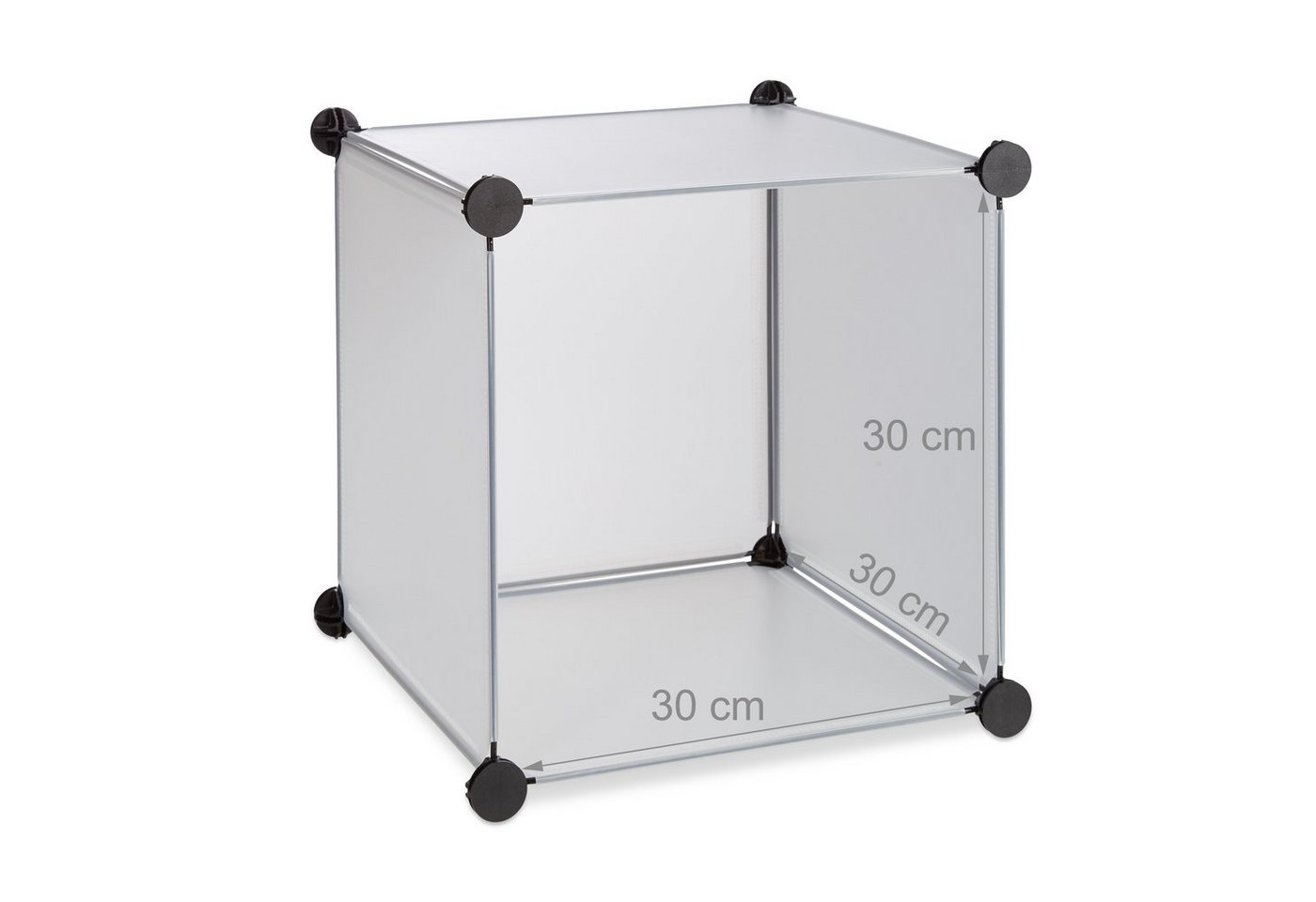 relaxdays Steckregal Regalsystem 6 Fächer, 52-tlg., transparent – Bild 5 von 5