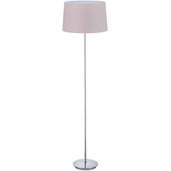 relaxdays Stehlampe mit Stoffschirm, Ein-/Ausschalten per Trittschalter, E27-Fassung, max. 60 W (Leuchtmittel nicht im Lieferumfang enthalten), lila