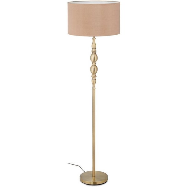 relaxdays Stehlampe Wohnzimmer beige, Stimmungsvolle Beleuchtung, E27-Fassung (max. 60 W)