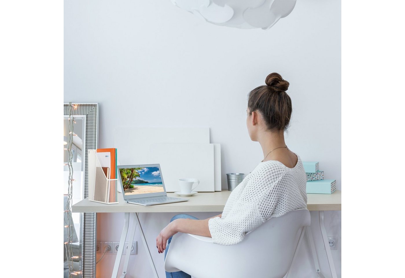 relaxdays Stehsammler Mesh-Design – Bild 3 von 5