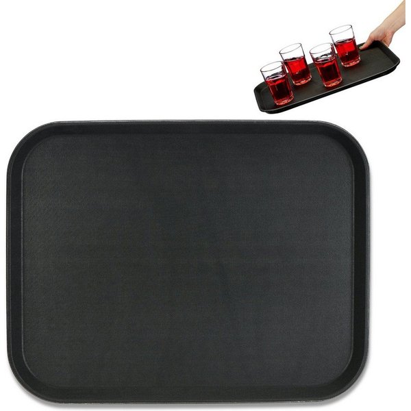 relaxdays Tablett Gastro Serviertablett 2er Set, Kunststoff, (2-tlg)