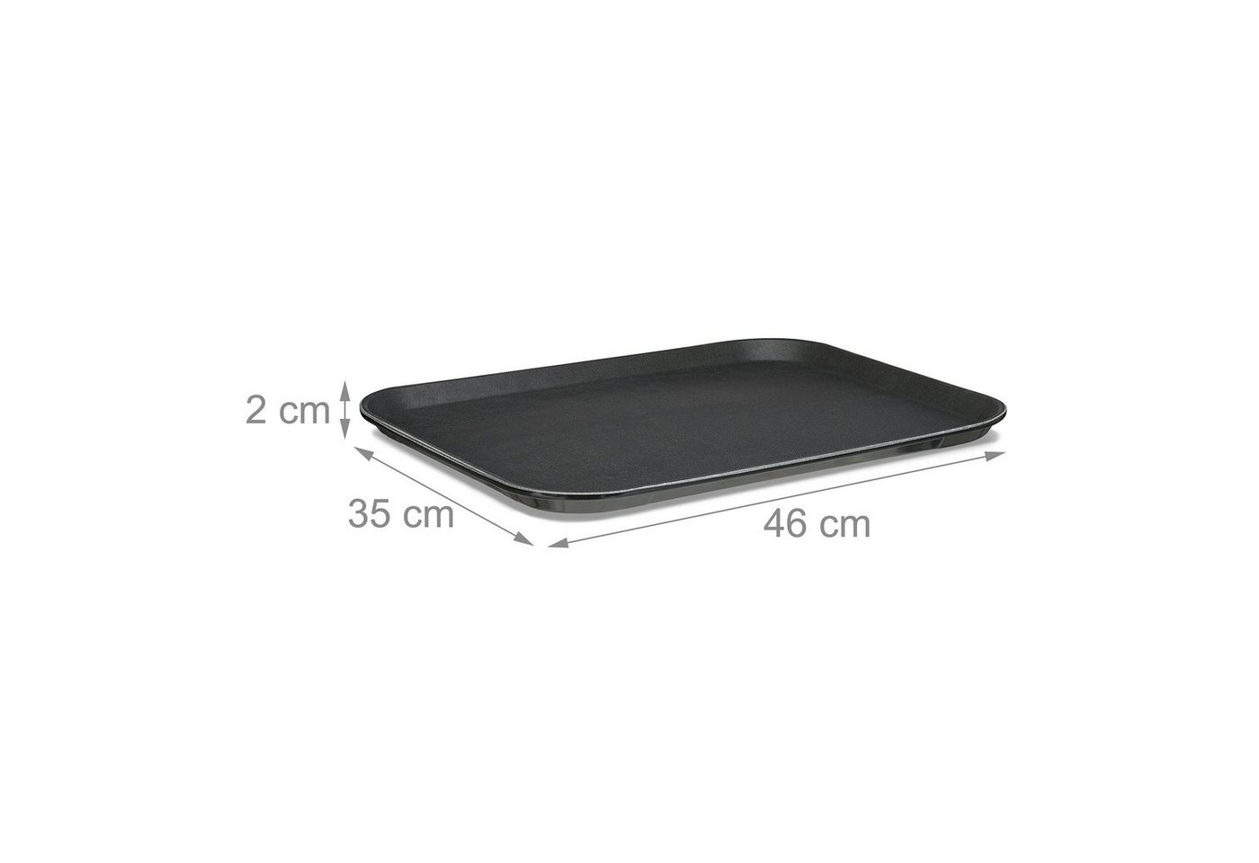 relaxdays Tablett Gastro Serviertablett 2er Set, Kunststoff, (2-tlg) – Bild 4 von 5