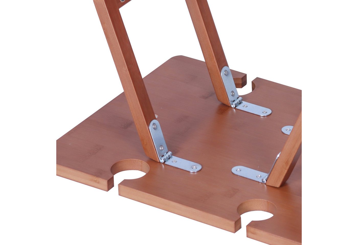 relaxdays Tabletttisch Picknick Weintisch aus Bambus (1-St) – Bild 5 von 5