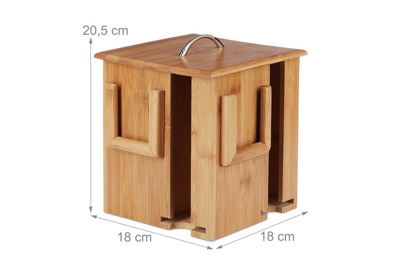 relaxdays Teebox drehbar aus Bambus, Bambus, (1-tlg) – Bild 4 von 5