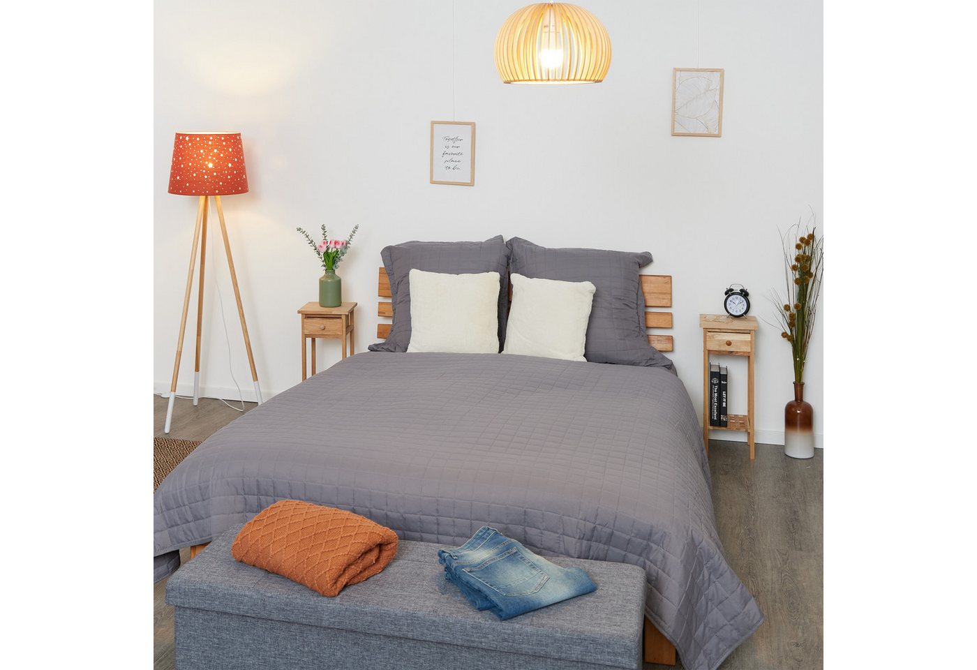 relaxdays Telefontisch Holz 2er Set (2-St) – Bild 2 von 5