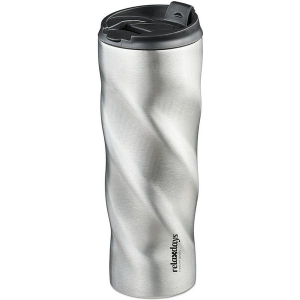 relaxdays Thermobecher Edelstahl 500ml, 1-tlg., Edelstahl