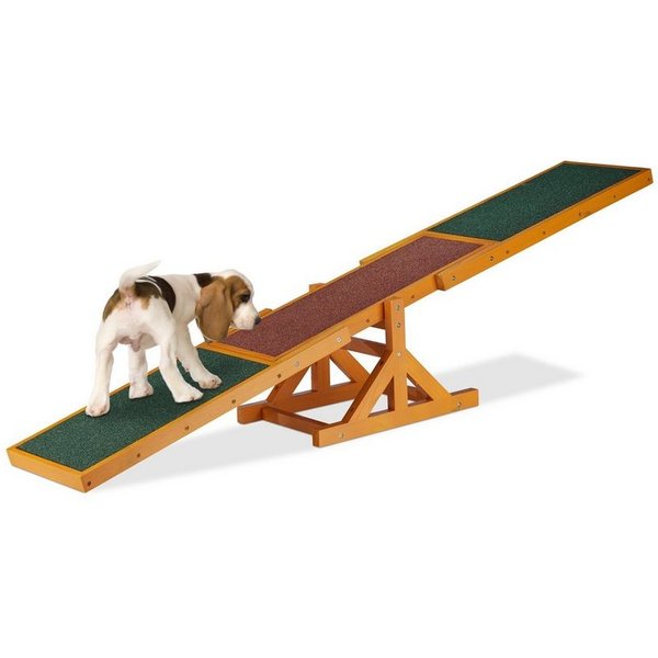 relaxdays Tier-Wippe Dog Agility Wippe, Holz, (1-tlg)