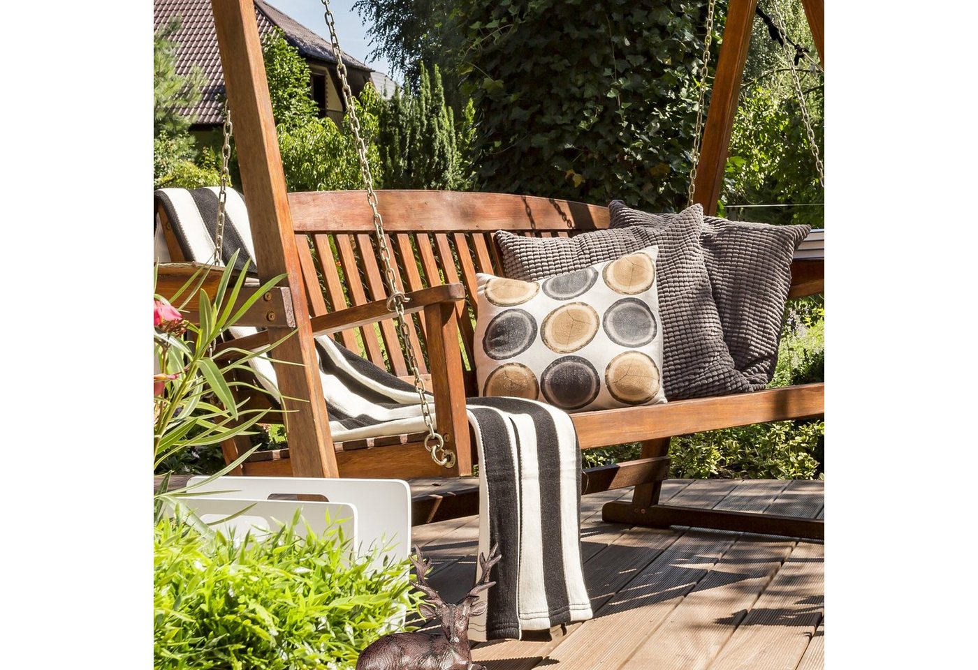 relaxdays Tierfigur Hirsch Figur Garten (1 St), M – Bild 5 von 5