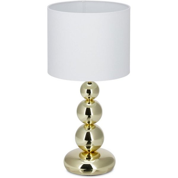 relaxdays Tischleuchte Tischlampe Gold, Indirekte Beleuchtung, E27-Fassung, Leuchtmittel nicht enthalten