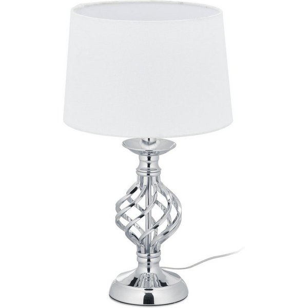 relaxdays Tischleuchte Tischlampe modern dimmbar, Touch-Dimmfunktion, E14-Glühbirne, max. 40 W, Konventionelle Leuchtmittel empfohlen, Leuchtmittel nicht inklus