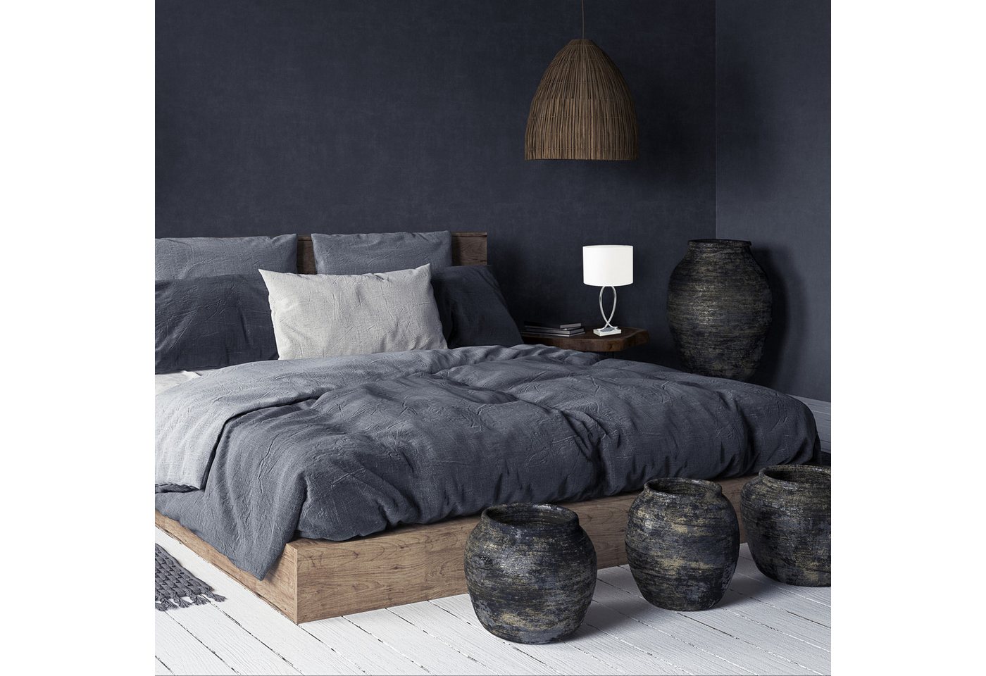 relaxdays Tischleuchte Tischlampe silber mit Schirm, Kippschalter, E27-Fassung, bis zu 40 W, Warmweiß – Bild 3 von 5