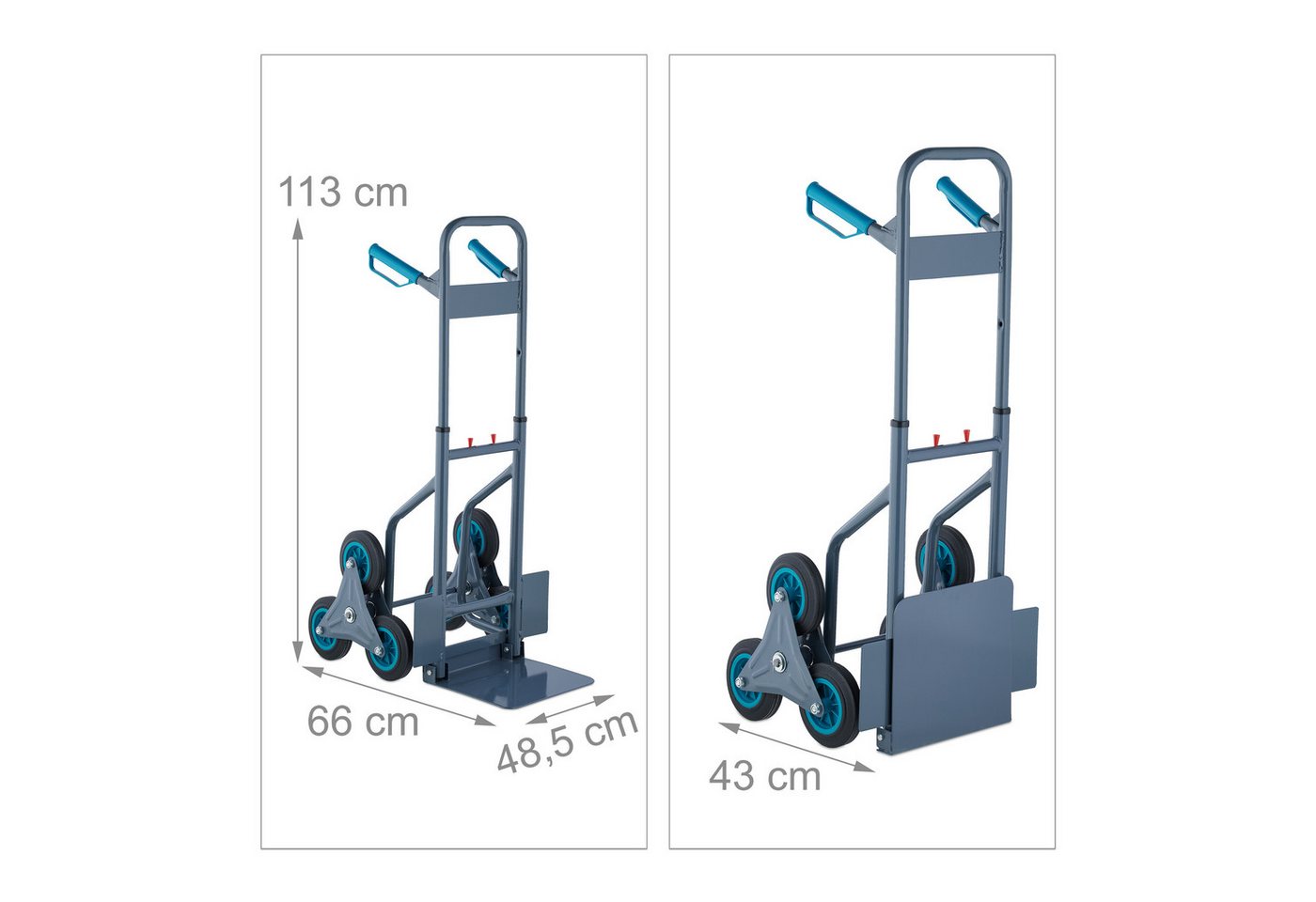relaxdays Treppensackkarre 200 kg, (1-St) – Bild 4 von 5