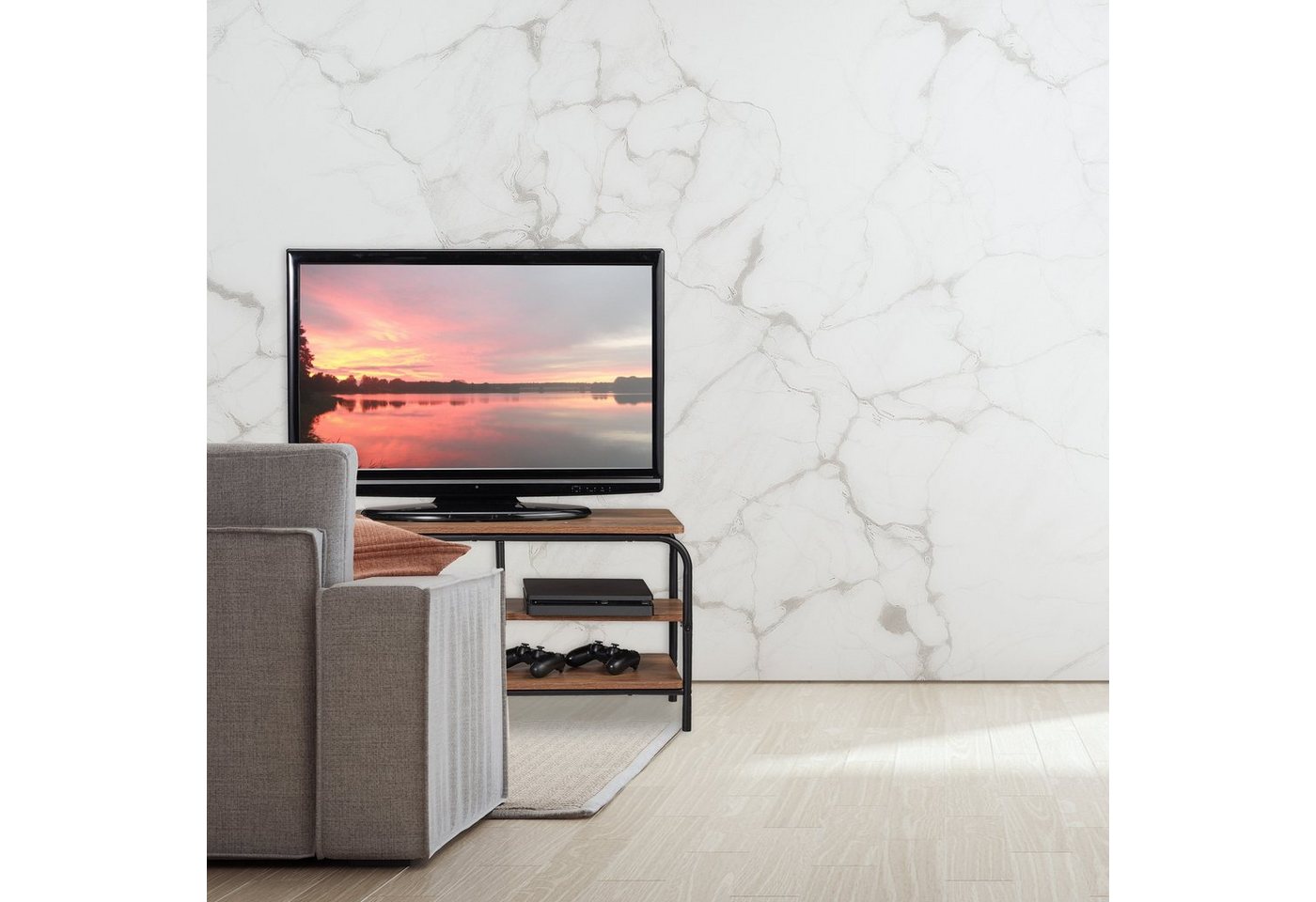 relaxdays TV-Regal TV Board mit Ablage, 1-tlg. – Bild 2 von 5