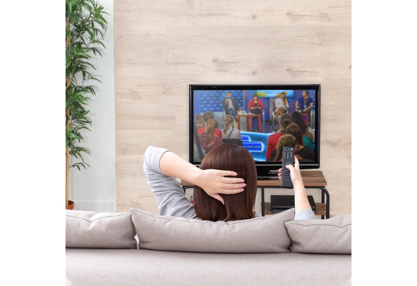 relaxdays TV-Regal TV Board mit Ablage, 1-tlg. – Bild 3 von 5