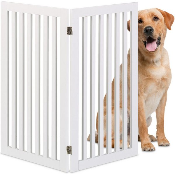 relaxdays Universalschutzgitter Freistehendes Hundeabsperrgitter (1 St), weiß