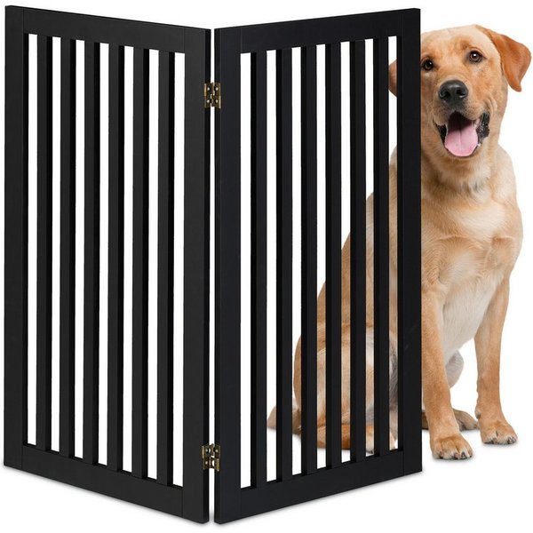 relaxdays Universalschutzgitter Freistehendes Hundeabsperrgitter (1 St), schwarz