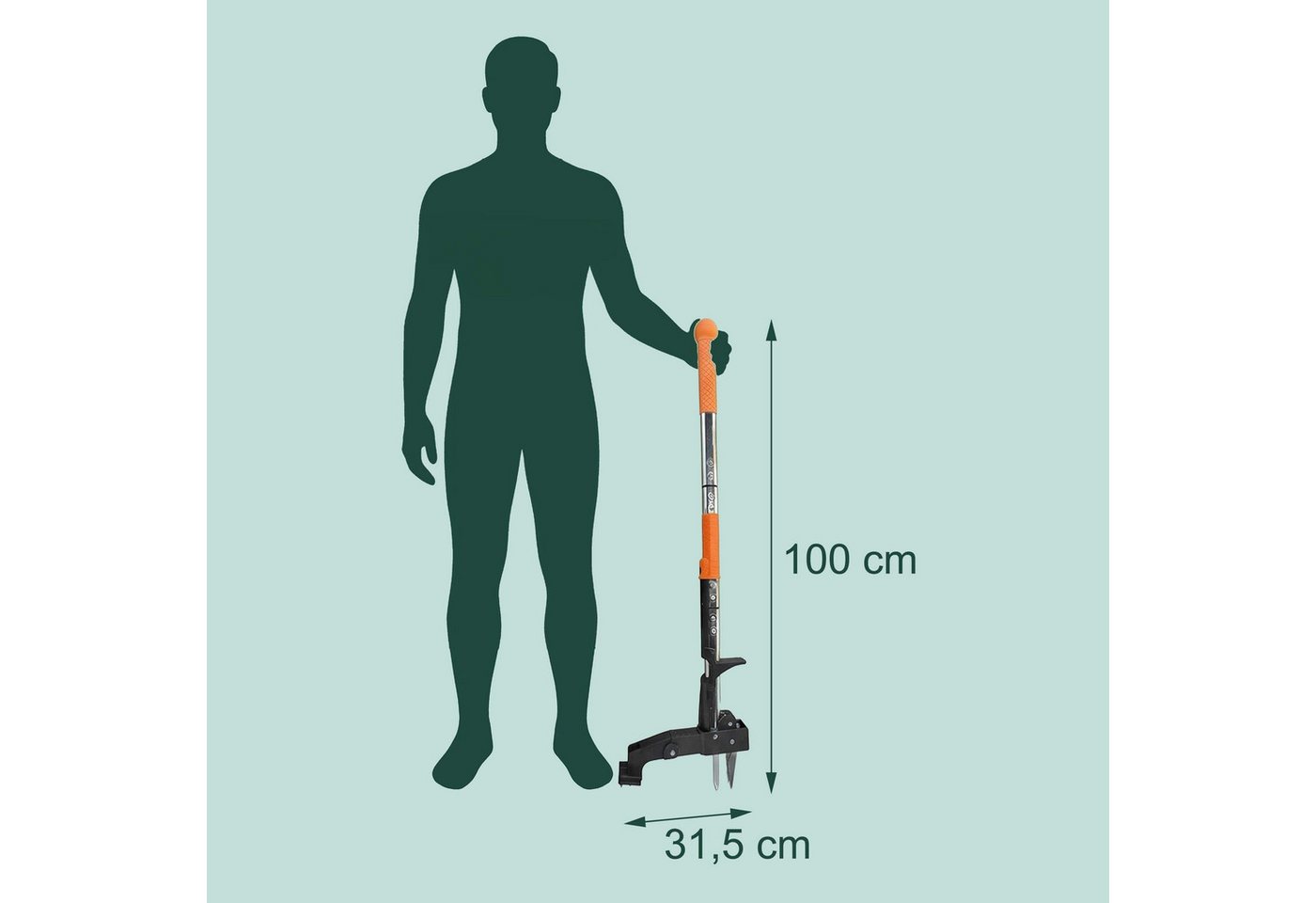 relaxdays Unkrautstecher mit langem Stiel, 100 cm Gesamtlänge, (1-tlg) – Bild 4 von 5