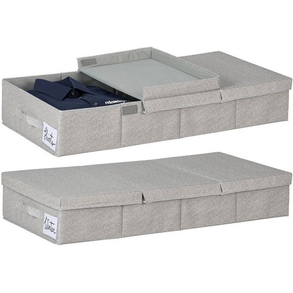 relaxdays Unterbettkommode mit Deckel 2er Set (2 St., 2er Set)