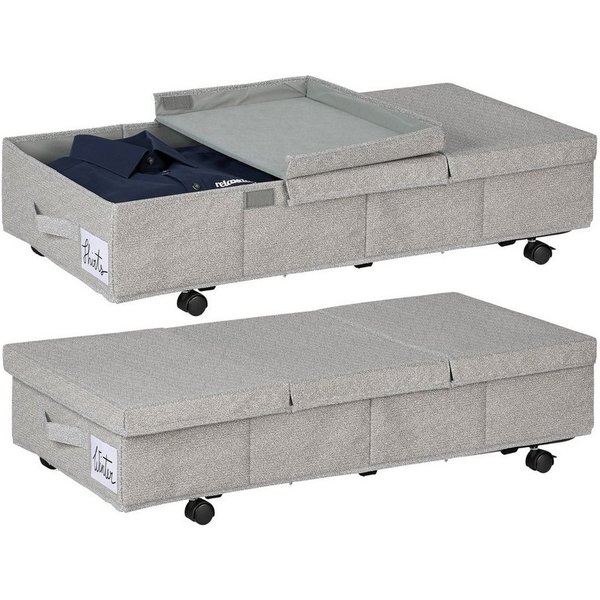 relaxdays Unterbettkommode mit Rollen 2er Set (2 St., 2er Set)