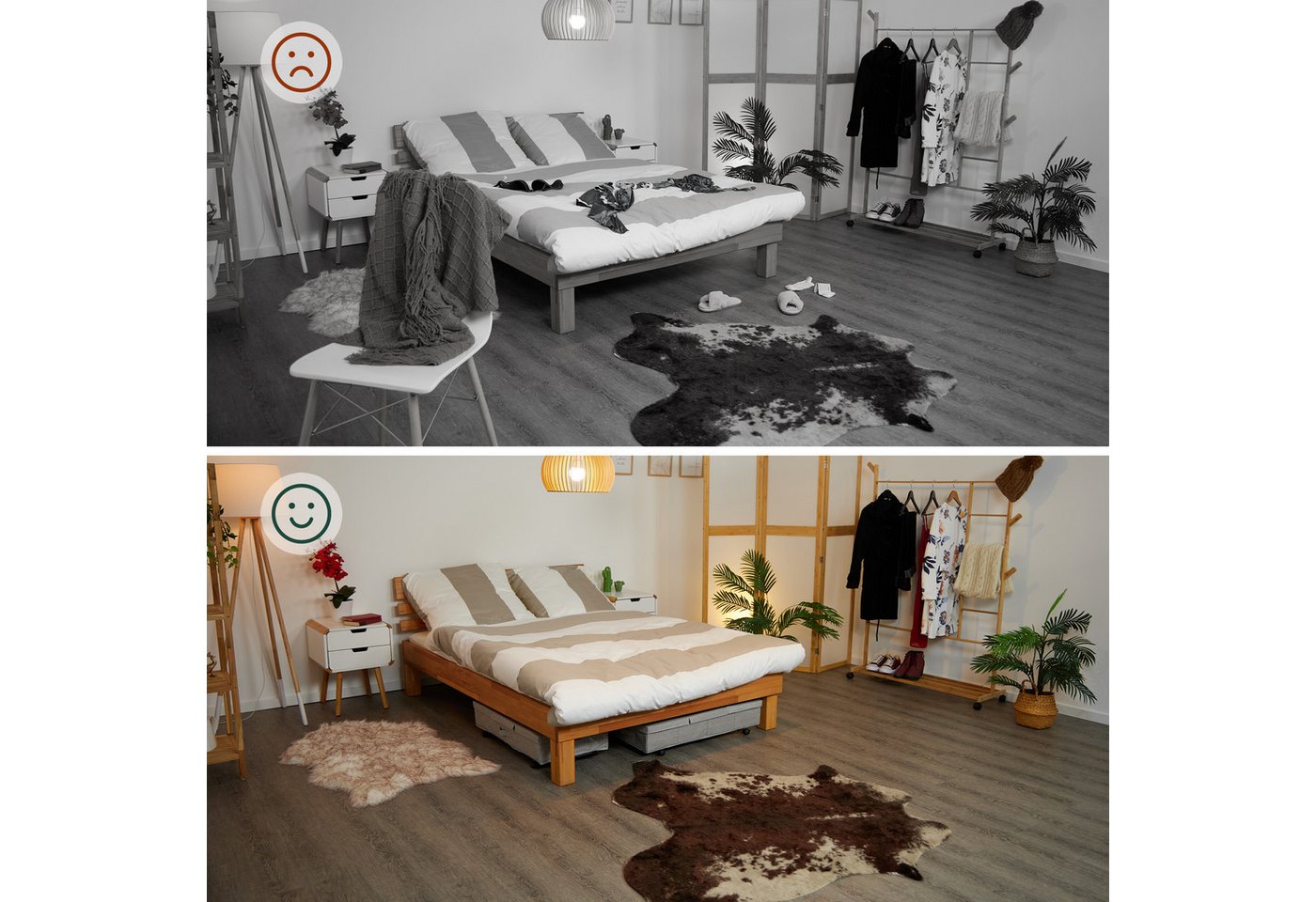 relaxdays Unterbettkommode mit Rollen 2er Set (2 St., 2er Set) – Bild 5 von 5