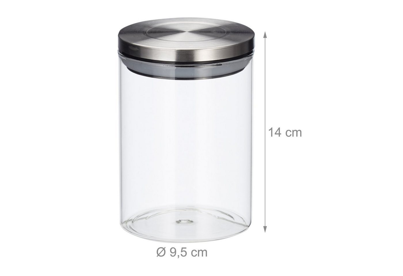 relaxdays Vorratsglas 3er Set je 750 ml, Glas, (3-tlg) – Bild 4 von 5